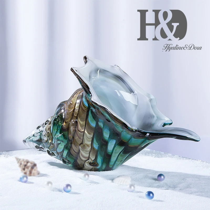 H &amp D 9 4 ''ручное Дутое Стекло муранское искусство Стиль Морская ракушка