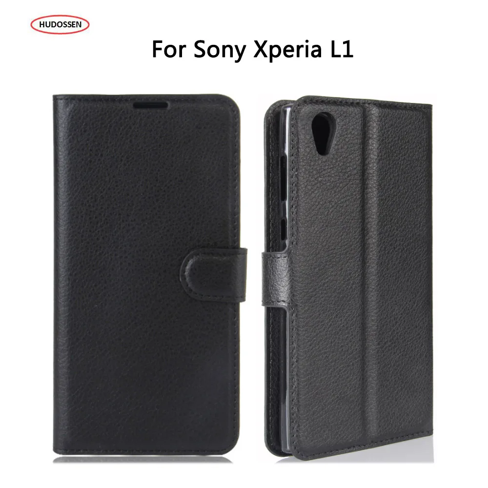 

HUDOSSEN Capa For Sony Xperia L1 G3312 5.5" Case Luxury Stand Wallet Flip Leather Cover For Sony Xperia L1 Protective Phone Case