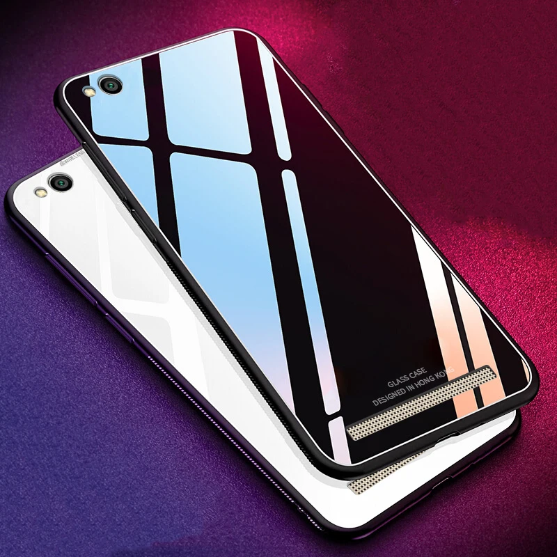 Чехол для Xiaomi Redmi 5A, роскошный тонкий, глянцевый, закаленное стекло, силиконовая рамка, Жесткий Чехол для Xiomi Redmi 5A 4A, глобальная версия