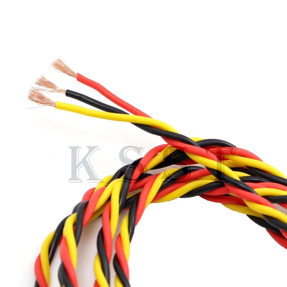 22AWG 3Pin 0 08*60 ядро OD1.4mm Futaba JR витой/плоский сервопривод удлинитель провод &quotсделай