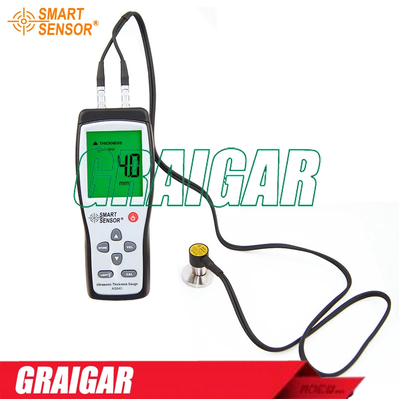 

Smart Sensor AS840 low price handheld Ultrasonic Thickness Gauge With Sound Velocity Measuring