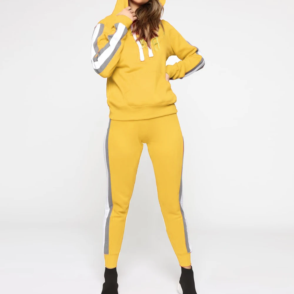 

Autumn Women's Tracksuits Running Set Hooded Sweatshirts Long Sleeve Jogging Suits 2pcs Gym Sportswear Lady Workout Jumpsuit