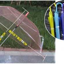 Диаметр 93 см прозрачный зонтик с прямой ручкой многоцветный прозрачный зонтик длинная ручка Висячие Зонты