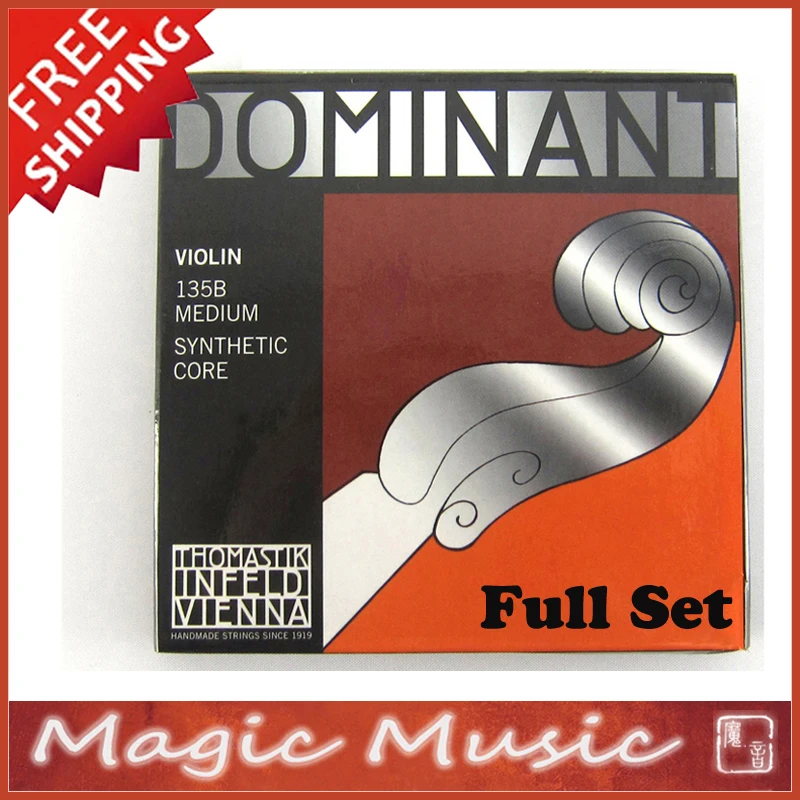 Free shipping! Thomastik Dominant 135B Medium Violin Strings 4/4, Made
