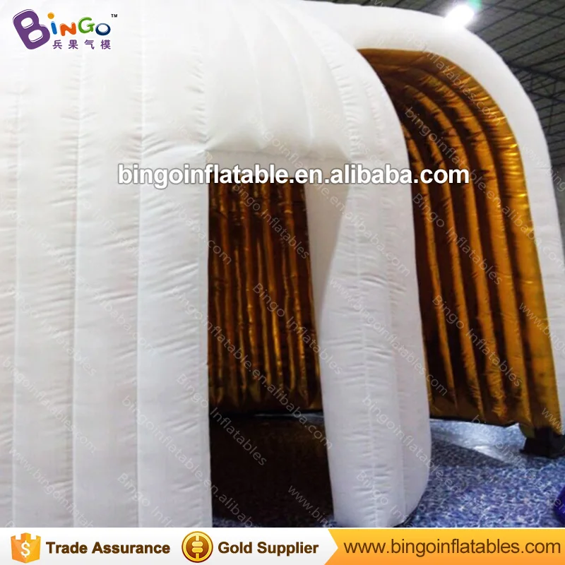  Double door inflatable photo booth tent/Golden inflatable photobooth for wedding