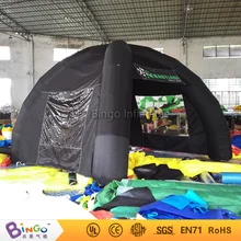 Бесплатная доставка пользовательский Черный Ткань Оксфорд паук надувные палатки логотип печатается на воздушной black с вентилятором игрушка палатка