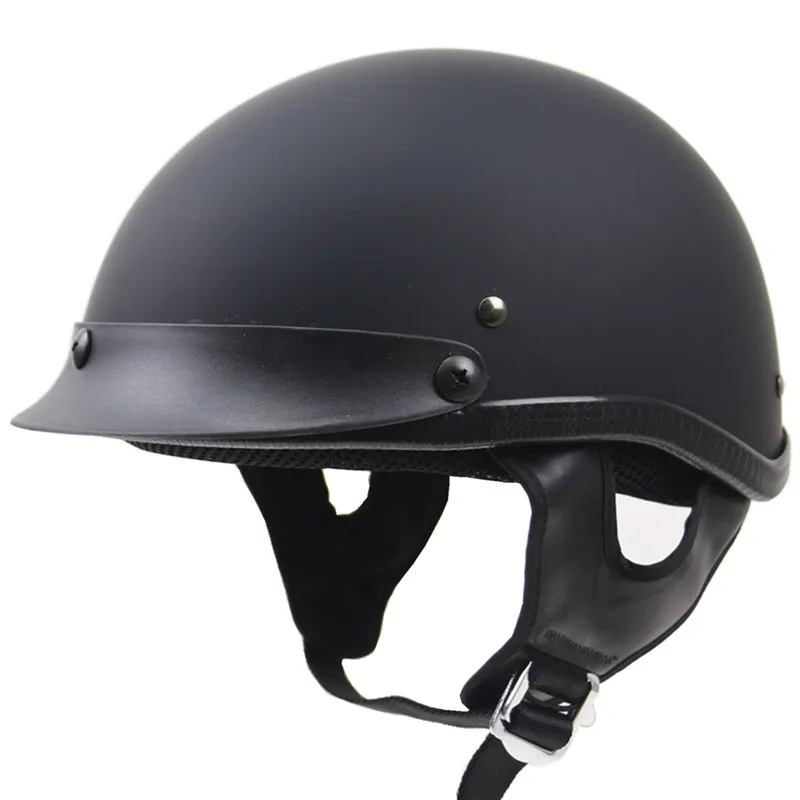 Стиль мотоциклетный шлем точка Половина лица шлем черный коврик черный мотоциклетный шлем