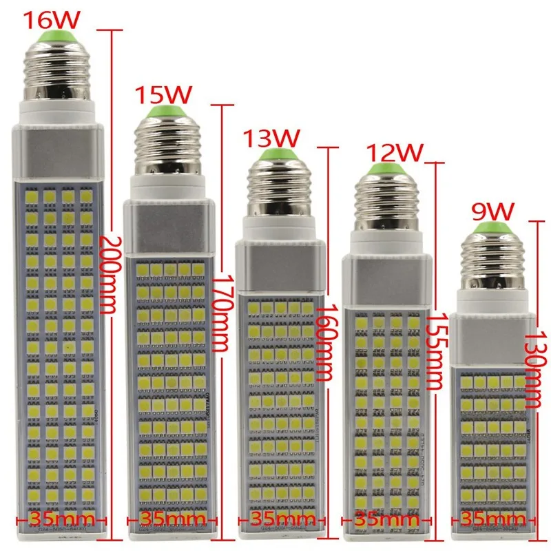 Йон СИД кукурузная лампа SMD 5050 СИД лампа 180 degeree AC85-265V 7 Вт 9 Вт 12 Вт 13 Вт 15 Вт 16 Вт СИД Освещение E27 G24 G23 СИД лампа