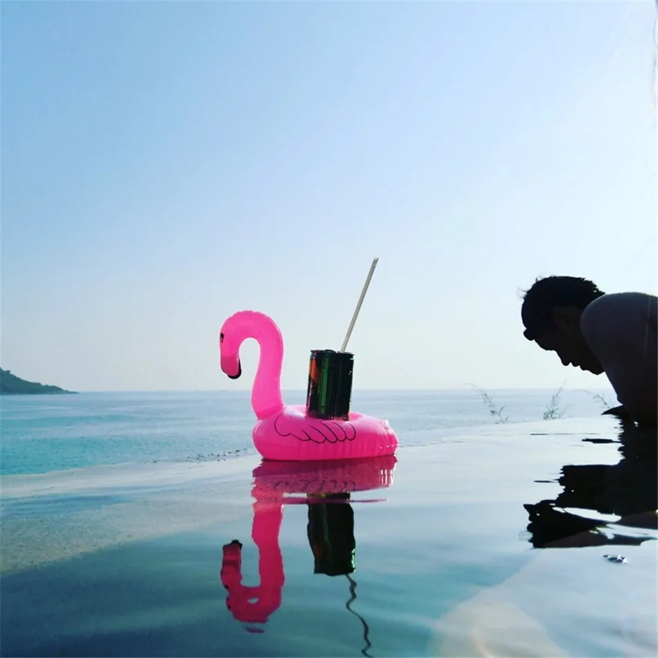

Hot sale Inflatable Drink Cup Holders Mini Flamingo Unicorn Wedding Birthday Party Supply Swimming Pool Toys