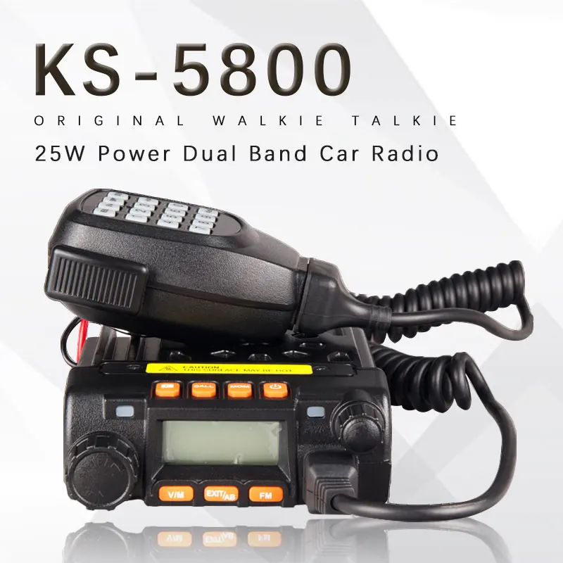 

Mini Car Radio KSUN KS-5800 Two Way Radio 136-174/400-480MHz Dual Band Mobile Transicever Walkie Talkie