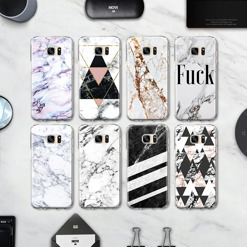 

For Samsung Galaxy J3 J5 J7 A3 A5 A8 2015 2016 2017 2018 Silicone Case Colorful Crack Granite Marble Soft Back Cover