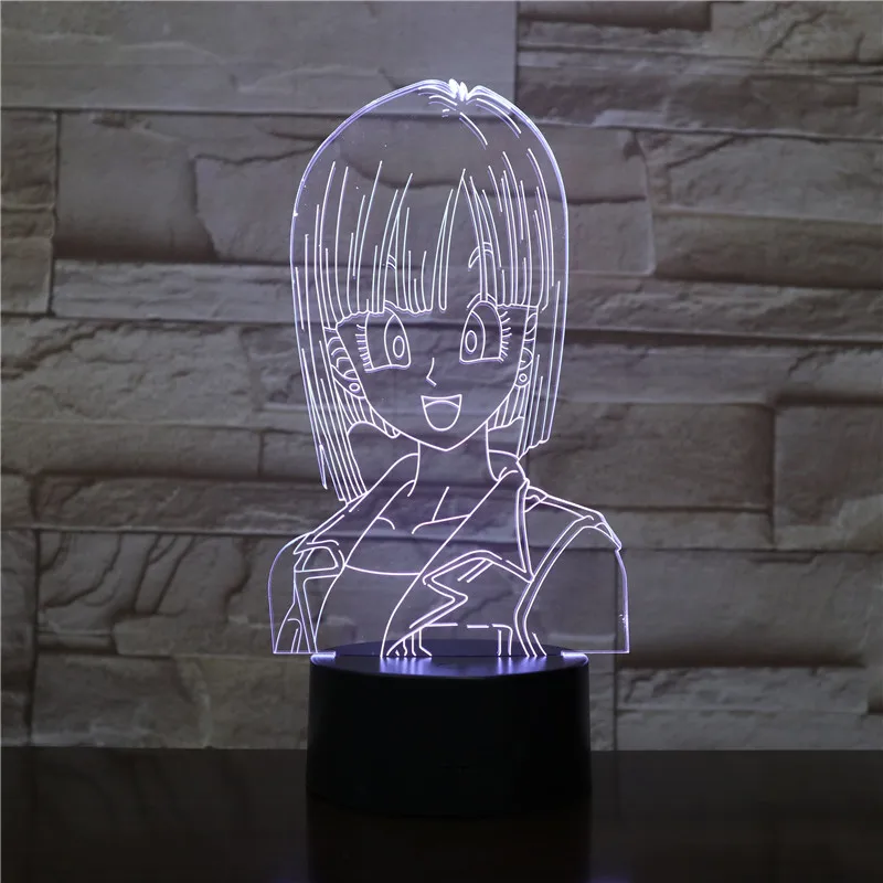 

Bulma DRAGON BALL Z Children's Night Light LED Touch Sensor Bedroom Decorative Lamp Holiday Gift for Kids 3D Night Lamp USB Lamp