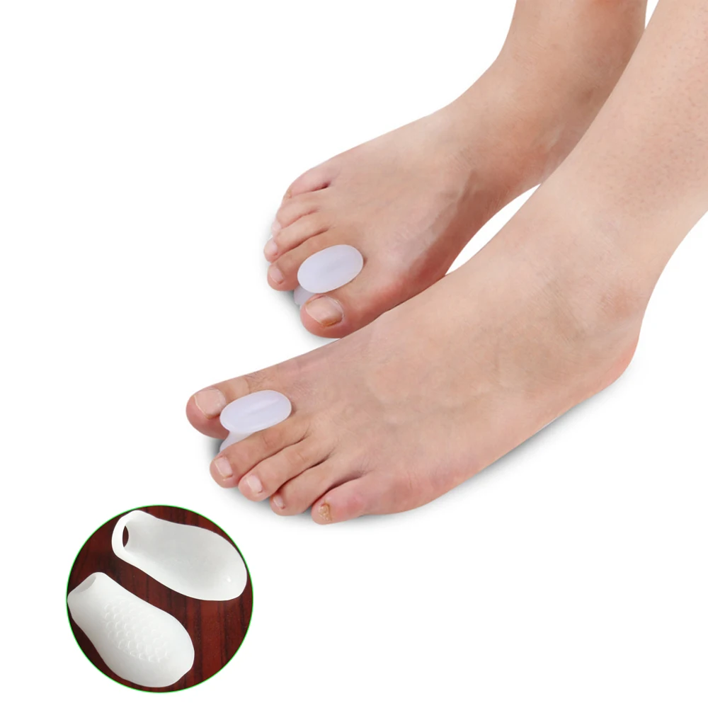 

4Pcs Toe Separator Soft Gel Hammer Claw Toe Pad Hallux Valgus Bone Thumb Orthotics Braces Foot Care Little Toe Separator Z30201
