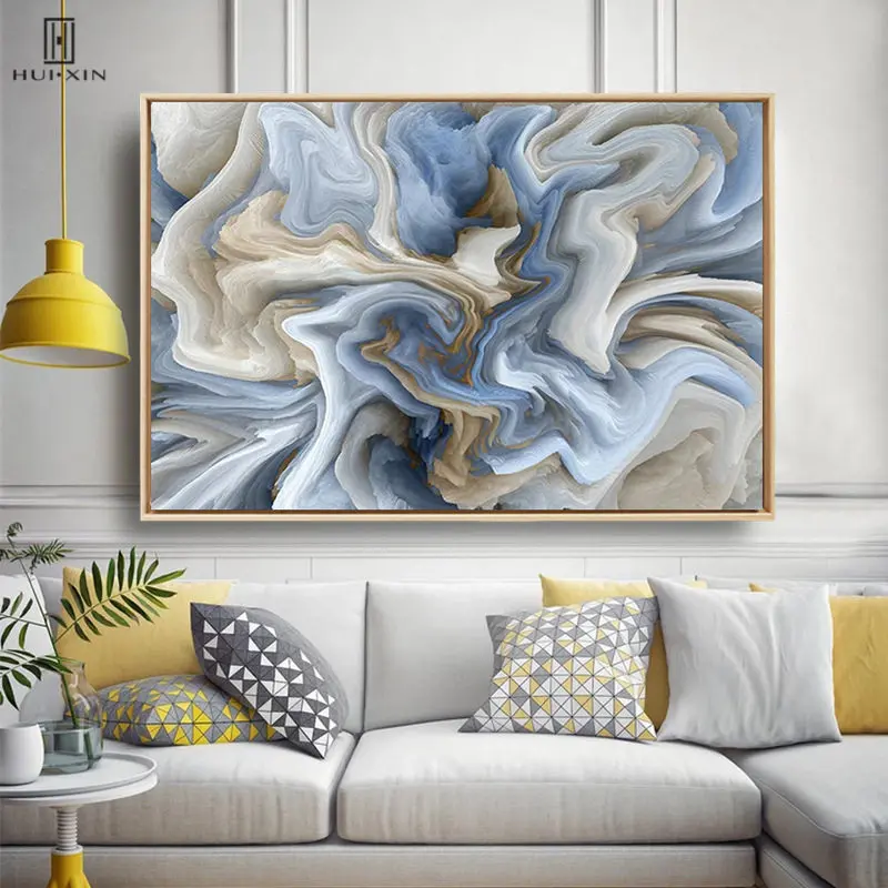 Abstract Colors Composition Wave Pattern Modern Canvas Poster Wall