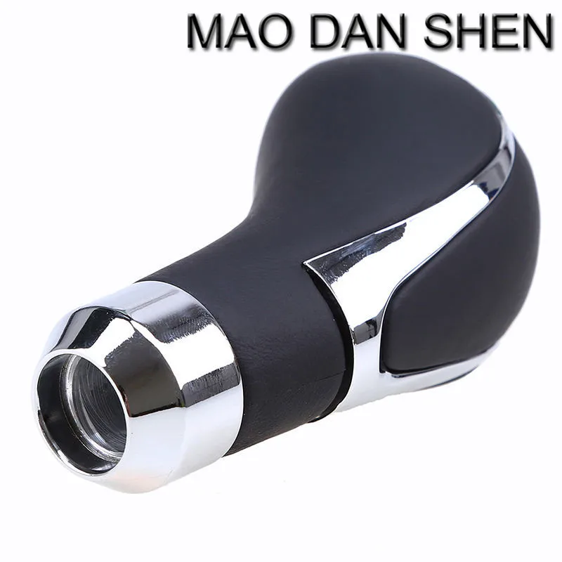 Cubierta de Palanca de cambio Manual de Palanca para coche de Cuero Negro estilo automático Palanca de cambios Universal Palanca de cambios MAO DAN SHEN