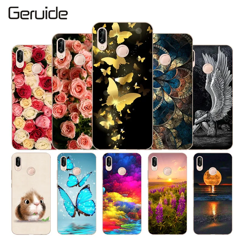 

Geruide Silicone 5.84" Huawei P20 Lite Case Cover Soft TPU Lovely Cover Back Protective Phone Case Huawei P20 Lite Coque Fundas