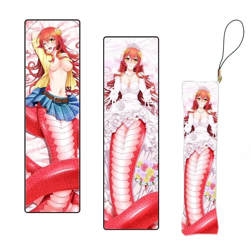 

Japanese Anime Monster Musume Lamia Anime Mini Dakimakura Hanging Ornament Pillow Keychain Phone Strap Gift