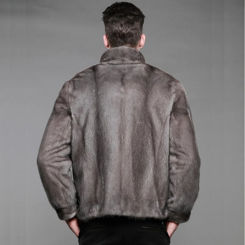 S/6XL мужской тонкий крой теплый искуственный Мех Верхняя одежда Повседневная