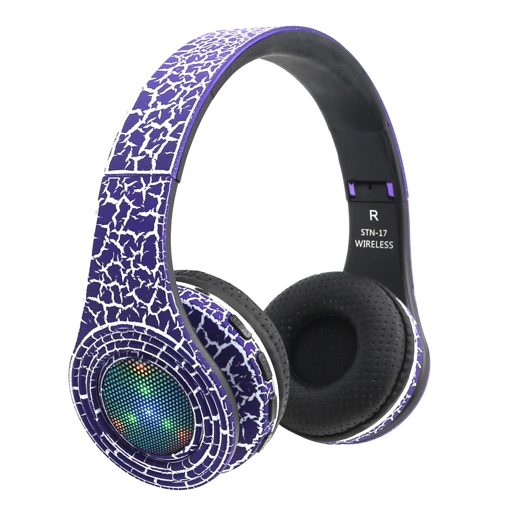 bilder für Original Wireless Stereo Bluetooth Headset HiFi Kopfhörer Faltbare LED Leucht Kopfhörer mit Mic Micro SD/TF Fm Radio bilder für Original Wireless Stereo Bluetooth Headset HiFi Kopfhörer Faltbare LED Leucht Kopfhörer mit Mic Micro SD/TF Fm Radio