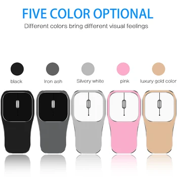 

BTS-01M Wireless Ultra - thin Silent Rechargeable Optical Mouse 1600DPI Ergonomische USB Optische Draadloze Muis voor Laptop PC