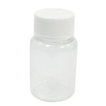 

80mL 8.5cm x 4.5cm White Clear Plastic Skidproof Cap Liquid Container Bottle