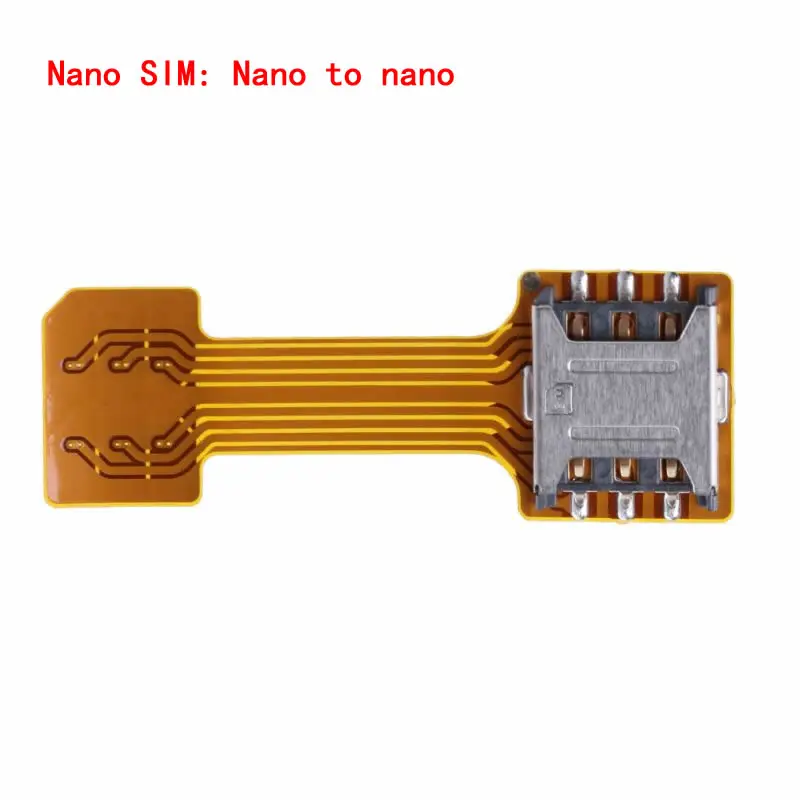 Двойной адаптер Micro SD с двумя sim-картами для zte Nubia M2 M2 Lite My PRAGA S N1 N2 V18 X Z11 Z17 Z18 Lite mini S Z17S Tempo Go Z10 - Цвет: Nanot to nano