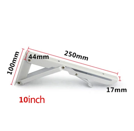 2 шт./компл. белый треугольный складной металлический кронштейн защелку Поддержка Настольный складной кронштейн для полки для дома