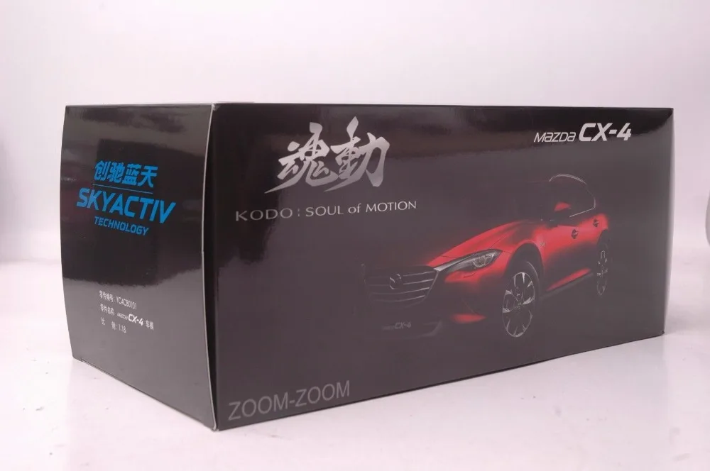 1:18 литья под давлением модель для Mazda CX-4 Красный внедорожник сплав игрушечный автомобиль миниатюрная коллекция подарки CX 4 CX4