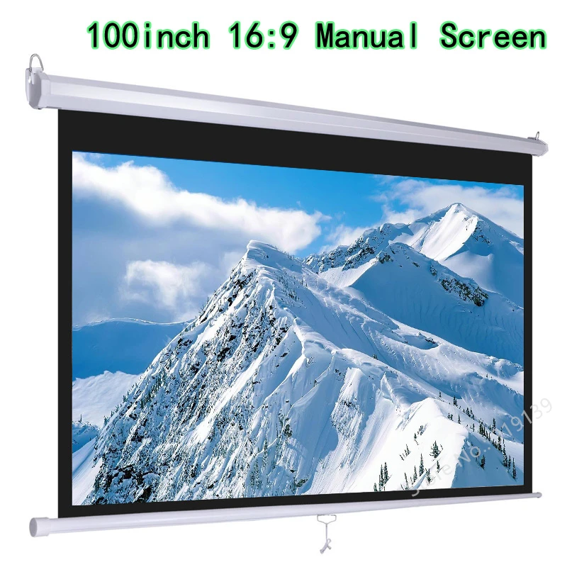 HD Widescreen 100 zoll Diagonale 16x9 Nach Unten Ziehen Manuelle
