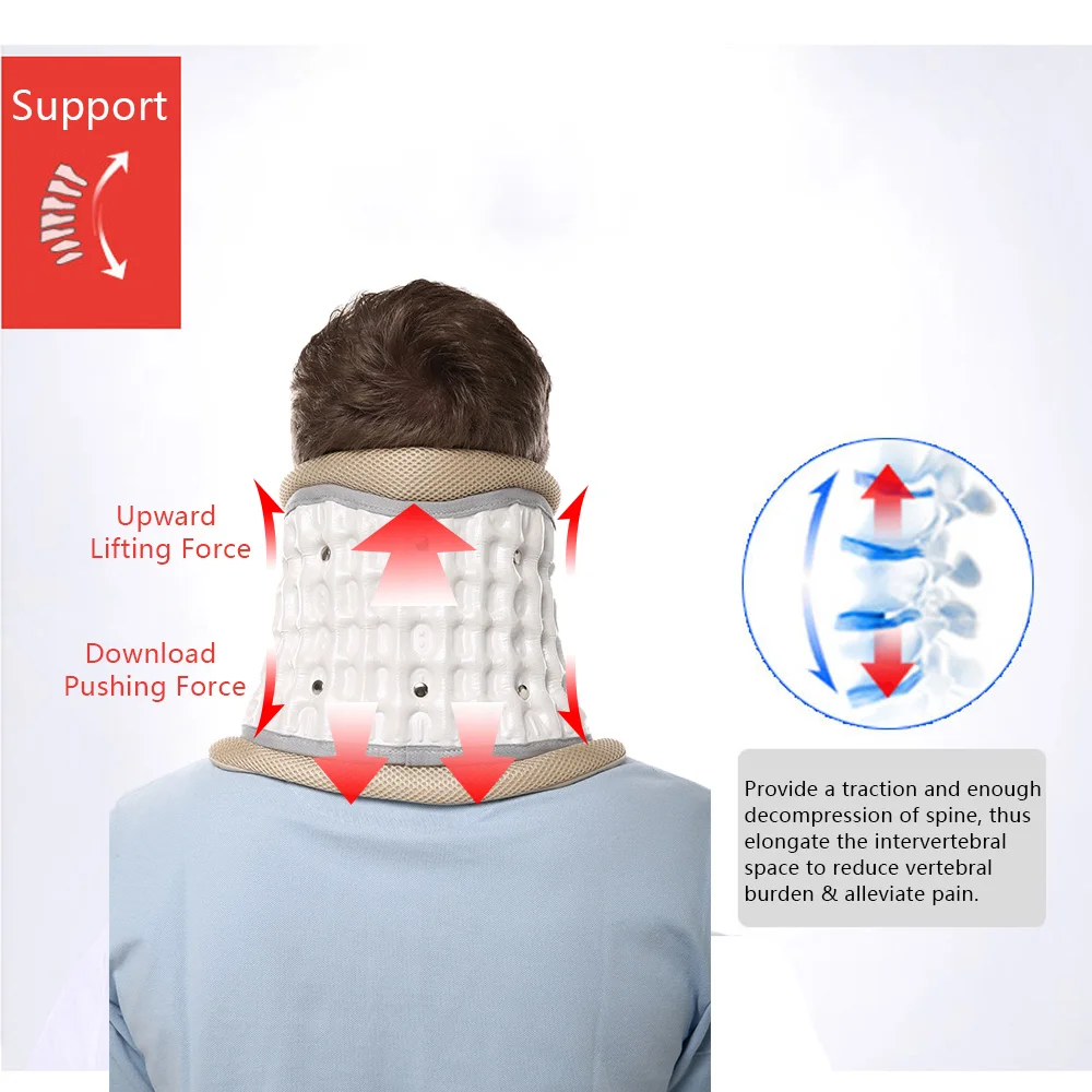 Carevas Шейное тяговое устройство для шеи Надувное пневматическое тяговое устройство для лечения боли шейный бандаж Поддержка CE& FDA одобрено