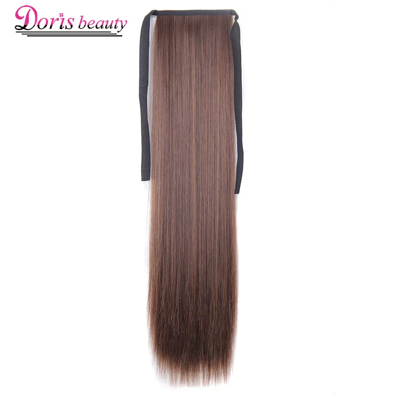 Doris beauty накладной хвост шнурок 22 дюйма длинные прямые накладные волосы