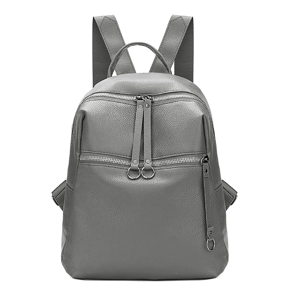 

OCARDIAN Women Backpack Tide Bag Wild Soft Leather Student Bag Simple Backpack solid backpack school bags for teenage 903044