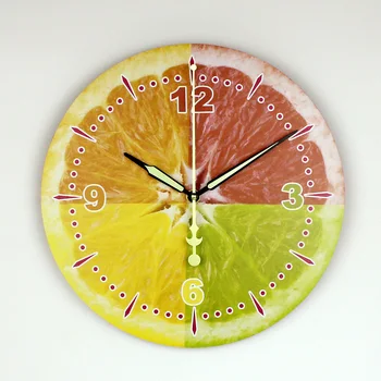 

Modern Lemon Wall Clock Wall Decoration Clock Kitchen Wall Clocks Guess Decorative Clock Fruit Section Orange Seahawks 3DBGV55
