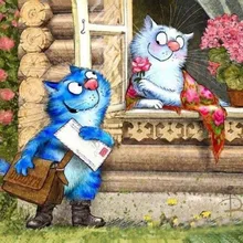 Кот в любви за окном DIY живопись по номерам 24 цвета пигментная кисть ручная роспись креативная цифровая картина маслом