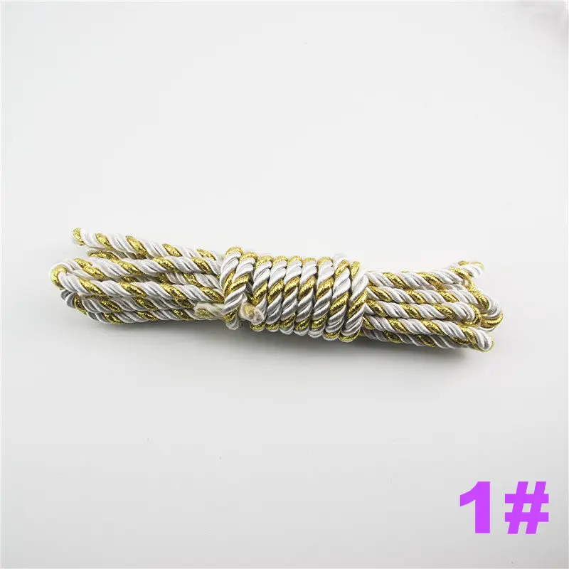 Fasmiley DIY Cord Jewelry findings 5 мм плетеная веревка мульти сверкающей Золотой витая нить DIY аксессуары строка поставляет 10 м ds219