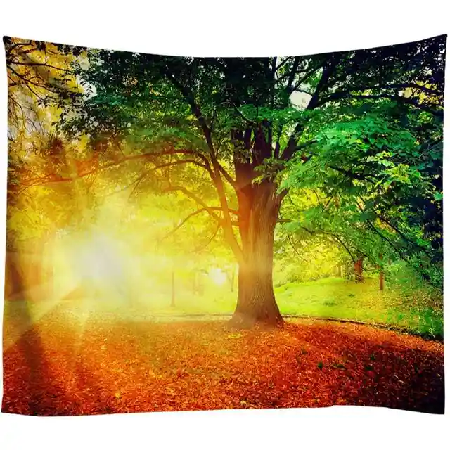 Beautiful Natural Forest Printed Large Wall Tapestry Cheap Hippie Wall