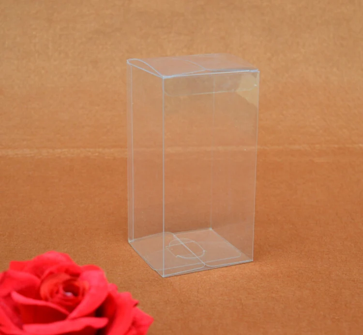 

5 pieces Square Clear PVC Boxes Transparent Event Plastic Packaging Boxes For Present Perfume Bottle Wedding Macaron Packing Box