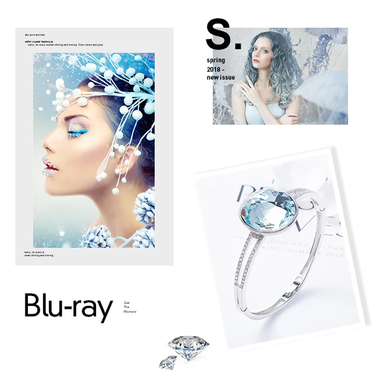 CDE роскошные украшения из кристаллов браслеты swarovski стерлингового серебра 925