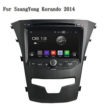 Android 5.1.1 Great Radio Effects Quad Core Car Auto Electronic Wifi GPS Navigation Car DVD Player For Ssangyong Korando 2014