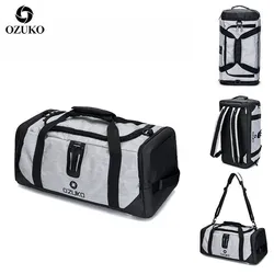 OZUKO Men Travel Duffle Bag Multifunctional High Capacity Waterproof Oxford Luggage Handbags Carry On Weekend Bags for Trip OZUKO Men Travel Duffle Bag Multifunctional High Capacity Waterproof Oxford Luggage Handbags Carry On Weekend Bags for Trip