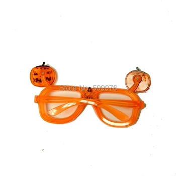 

Free shipping 24pcs/lot Light Up Glasses Halloween Sunglasses PUMPKIN Flashing LED Costume NEW