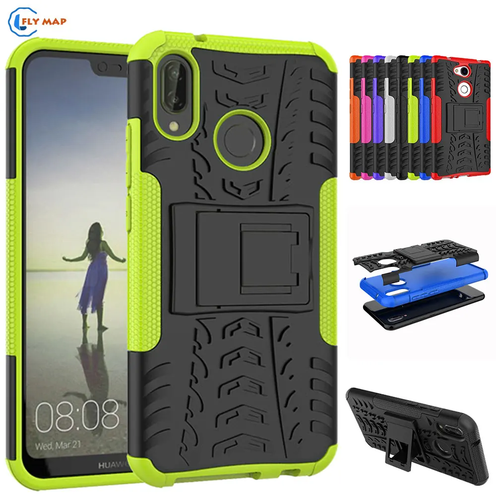 Coque For Huawei P20 Lite ANE-LX1 ANE-L21 P20Lite Plastic Silicone TPU Bracket Case For Huawei P 20 Lite ANE LX1 Protector Cover
