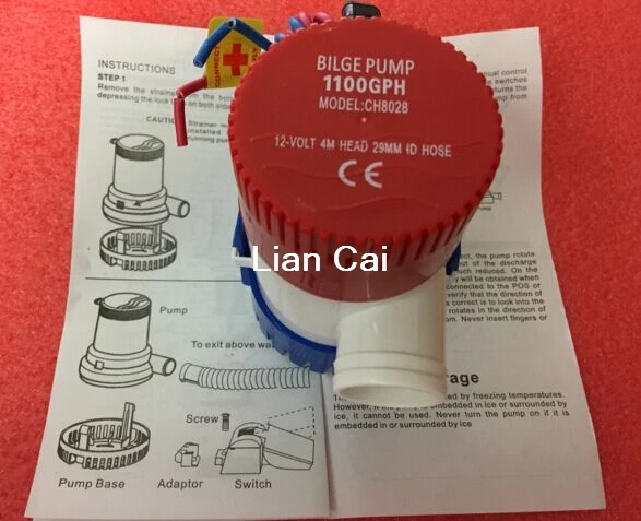 

Free shipping MKBP-G1100-12 Rule 1100 Gph 12V Water Pump Bilge Switch Used In Boat Seaplane Motor Homes Houseboat Submersible