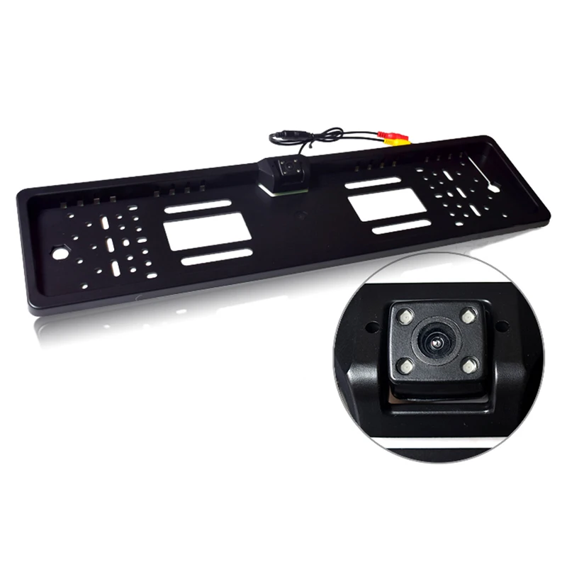 170 Degrees 480 TV Line Car Rear View Camera CCD LED Night Vision Parking Reverse Backup Camera With European License Plate Fram