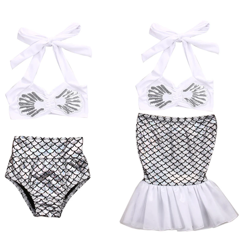 

Newborn Bikini Set Summer Toddler Baby Kids Girl Mermaid Swimsuit Swimwear Costume Suit Children Trikini Bikinis Clothing Set