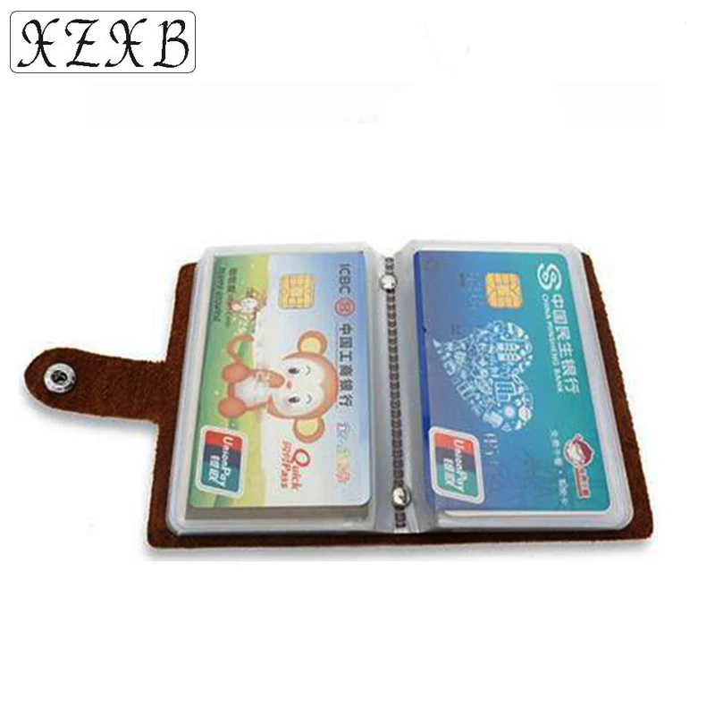 

Upmarket Genuine Leather Super Big Capacity Card ID Holders Credit Card Cases 26 Slots Bank Card Bag Protective Cover Card Pack