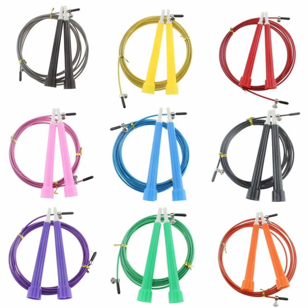 3m(118.11) inch High Speed Jump Ropes Steel Wire Skipping Rope Length Adjustable Jump Rope