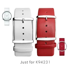 Женские ремешки для часов CK K94231 из натуральной кожи, мягкие прочные Ремешки для наручных часов с ремешком для часов, 22 мм, белые, черные, коричневые, красные, мужские