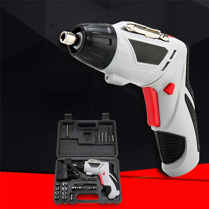 

4.8V Mini Electric Screwdriver Drill Rechargeable Cordless Screwdrivers Household DIY Tools Sets&45Pcs Accessory EU Plug P20