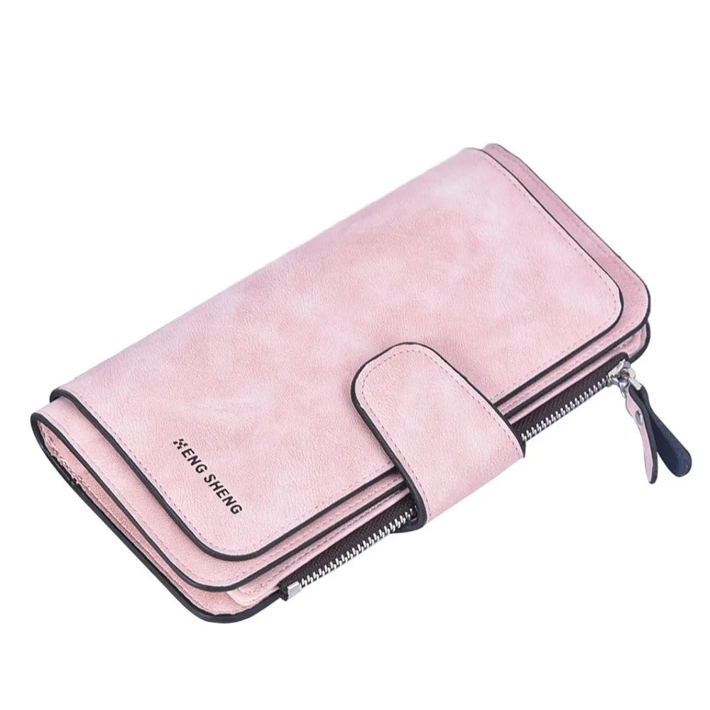 

Women Solid Dull Polish Hasp Multi Card Position Wallet Card Bag Popular MAY31